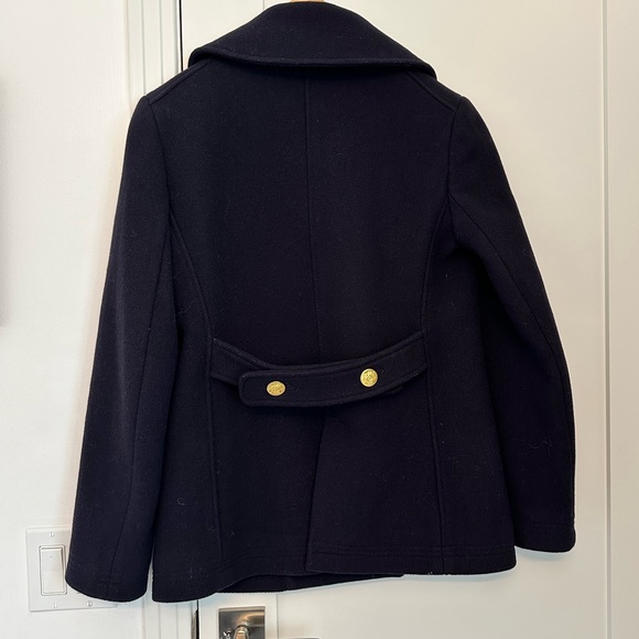 JCrew Stadium Coat, navy with goldtone hardware, size 6, excellent condition - Picture 4 of 4